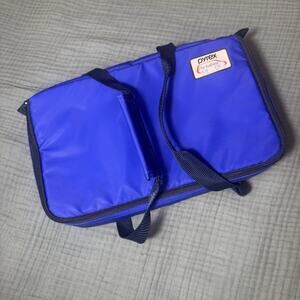 Pyrex Glass Dish Holder Portables The Way To Go Blue Insulated Carrier 16x9x3
